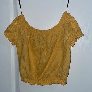 Yellow Off Shoulder Tee